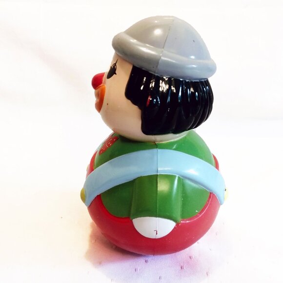 Vintage Musical Roly Poly Toy Clown Made in Germany - Picture 7 of 12